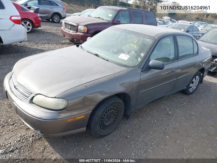 2001 Chevrolet Malibu VIN: 1G1ND52J516204961 Lot: 40777577