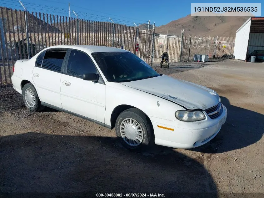 2002 Chevrolet Malibu VIN: 1G1ND52J82M536535 Lot: 39453902