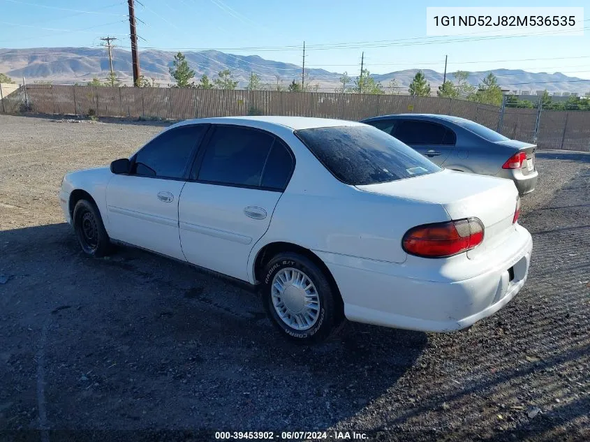 2002 Chevrolet Malibu VIN: 1G1ND52J82M536535 Lot: 39453902