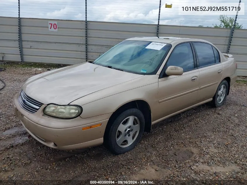 2002 Chevrolet Malibu Ls VIN: 1G1NE52J92M551719 Lot: 40350594