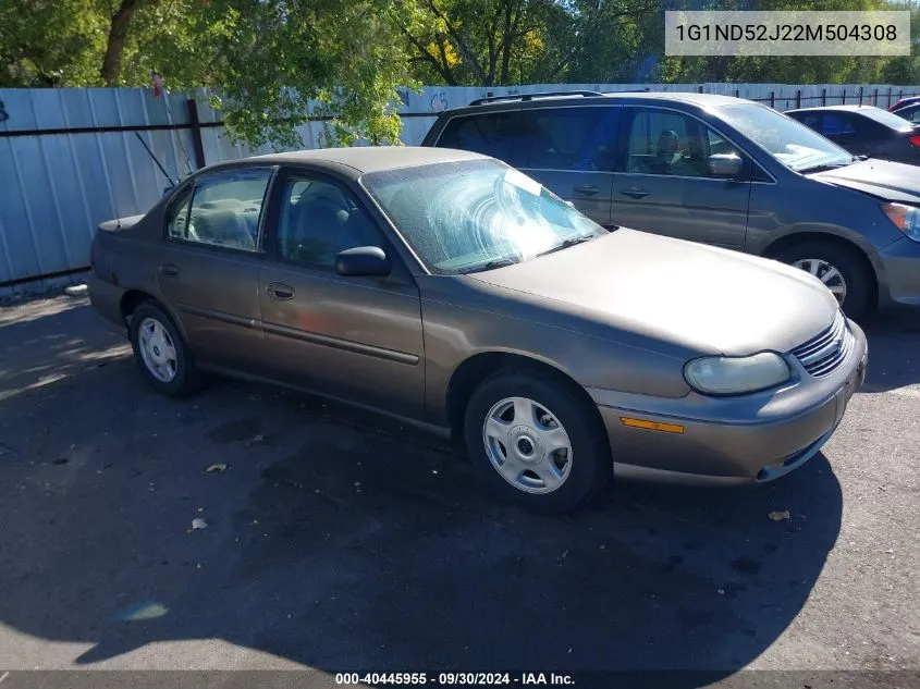 2002 Chevrolet Malibu VIN: 1G1ND52J22M504308 Lot: 40445955