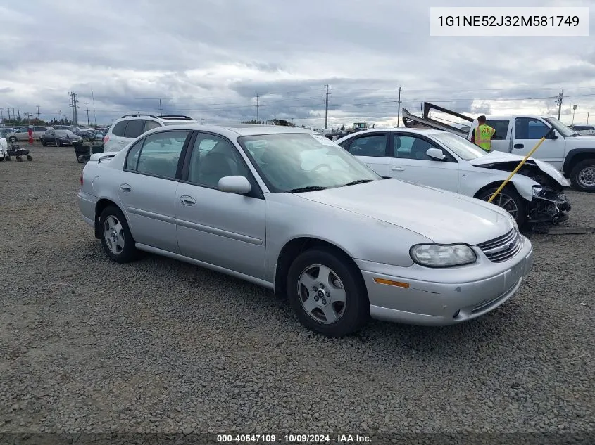 2002 Chevrolet Malibu Ls VIN: 1G1NE52J32M581749 Lot: 40547109