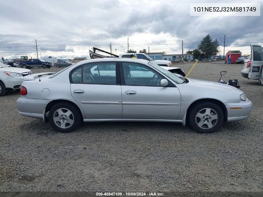 2002 Chevrolet Malibu Ls VIN: 1G1NE52J32M581749 Lot: 40547109