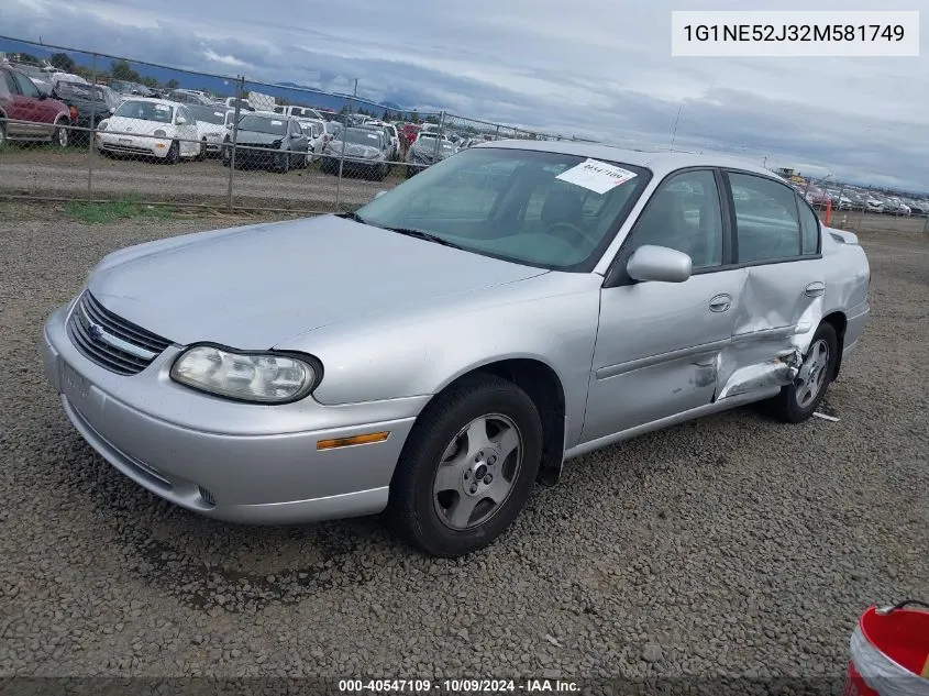 2002 Chevrolet Malibu Ls VIN: 1G1NE52J32M581749 Lot: 40547109