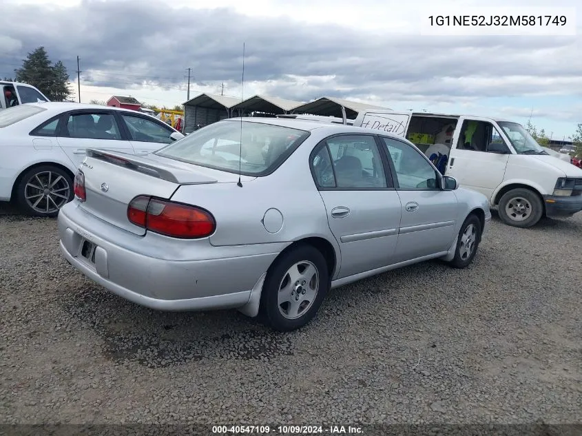 2002 Chevrolet Malibu Ls VIN: 1G1NE52J32M581749 Lot: 40547109