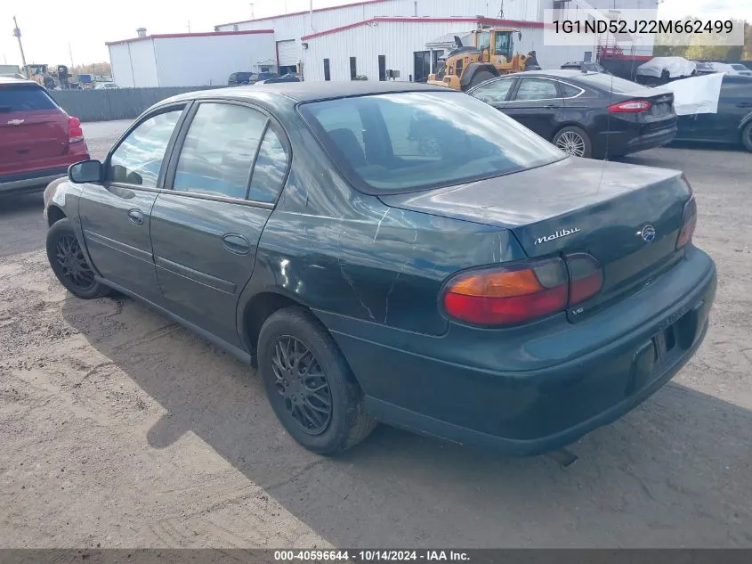 2002 Chevrolet Malibu VIN: 1G1ND52J22M662499 Lot: 40596644