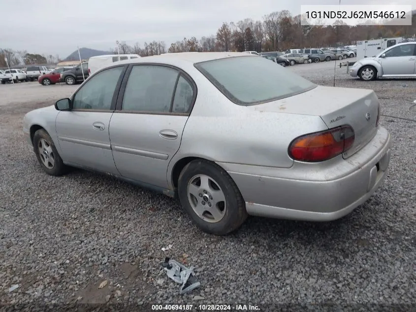 2002 Chevrolet Malibu VIN: 1G1ND52J62M546612 Lot: 40694187