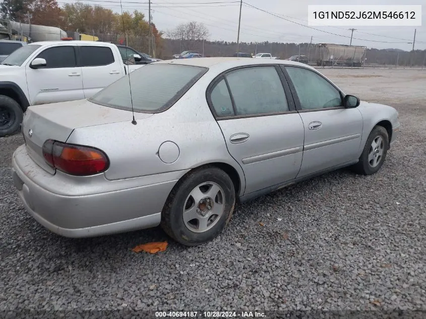 2002 Chevrolet Malibu VIN: 1G1ND52J62M546612 Lot: 40694187