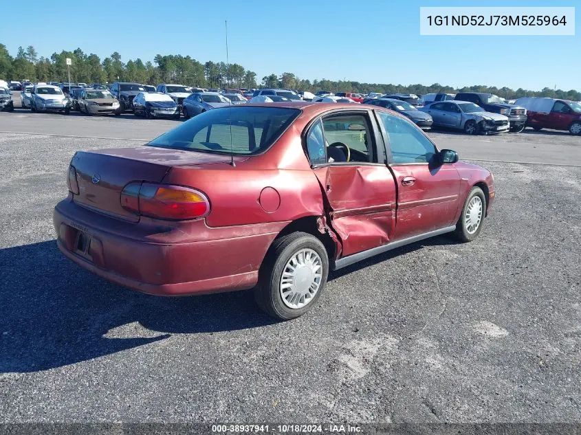 2003 Chevrolet Malibu VIN: 1G1ND52J73M525964 Lot: 38937941