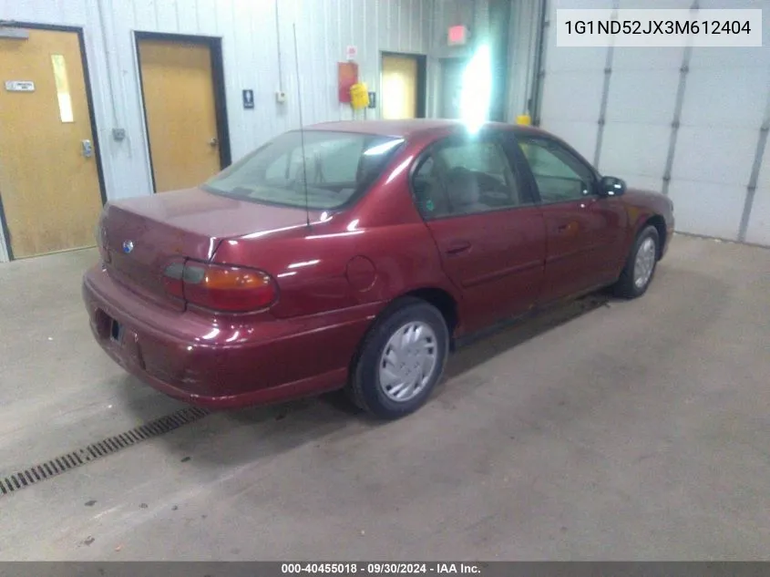 2003 Chevrolet Malibu VIN: 1G1ND52JX3M612404 Lot: 40455018