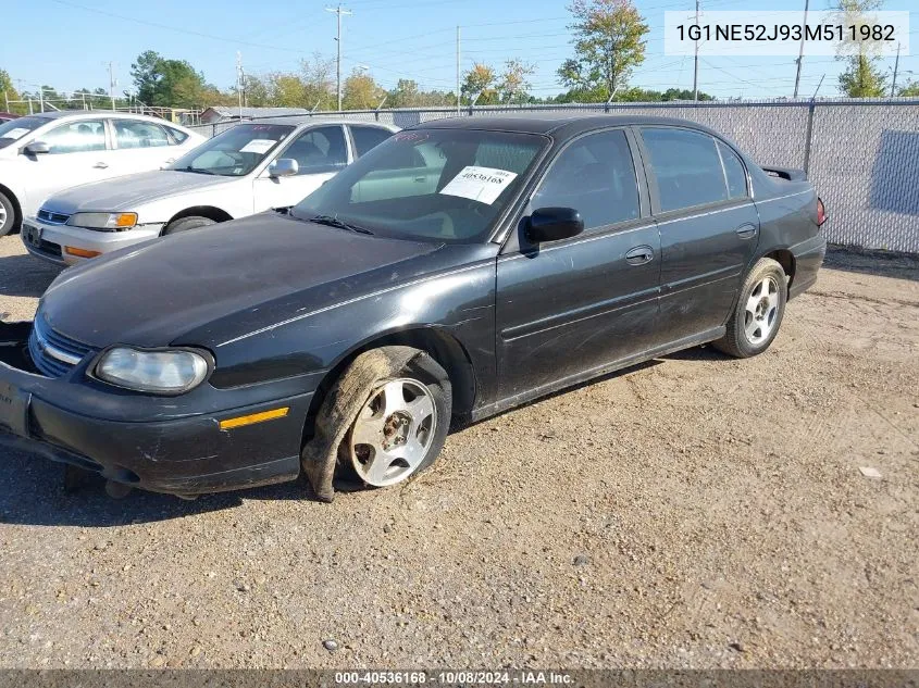 1G1NE52J93M511982 2003 Chevrolet Malibu Ls