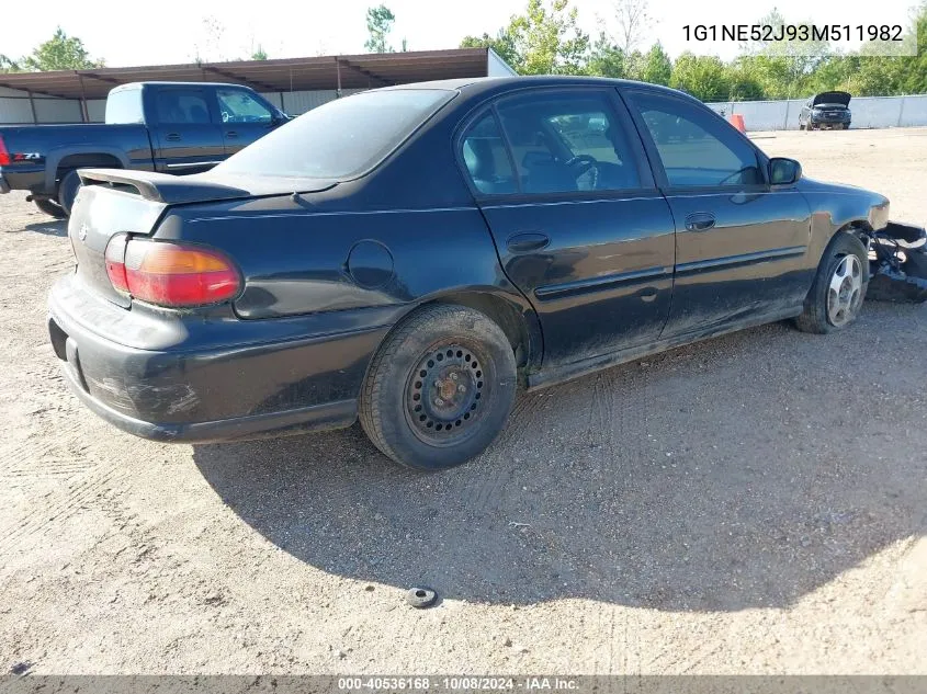 1G1NE52J93M511982 2003 Chevrolet Malibu Ls