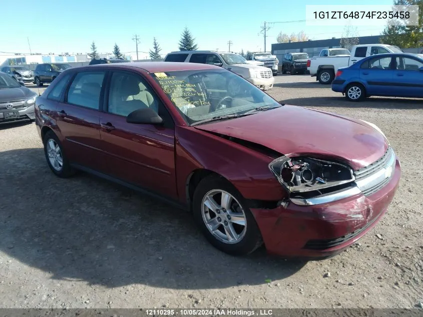 2004 Chevrolet Malibu Maxx Ls VIN: 1G1ZT64874F235458 Lot: 12110295