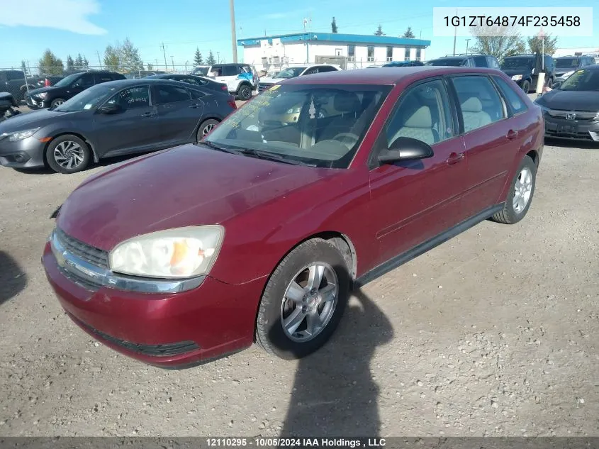 2004 Chevrolet Malibu Maxx Ls VIN: 1G1ZT64874F235458 Lot: 12110295