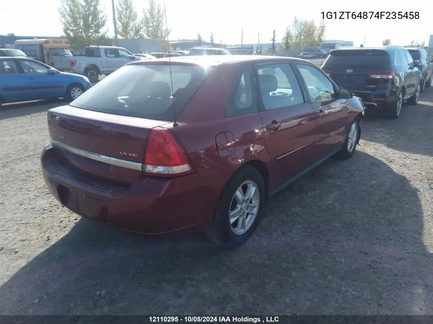 2004 Chevrolet Malibu Maxx Ls VIN: 1G1ZT64874F235458 Lot: 12110295