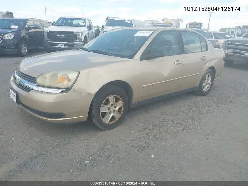 2004 Chevrolet Malibu Ls VIN: 1G1ZT52804F126174 Lot: 39318146