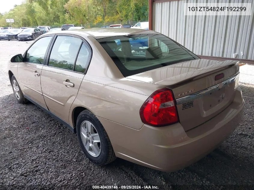 2004 Chevrolet Malibu Ls VIN: 1G1ZT54824F192299 Lot: 40439746