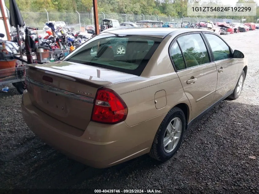 2004 Chevrolet Malibu Ls VIN: 1G1ZT54824F192299 Lot: 40439746