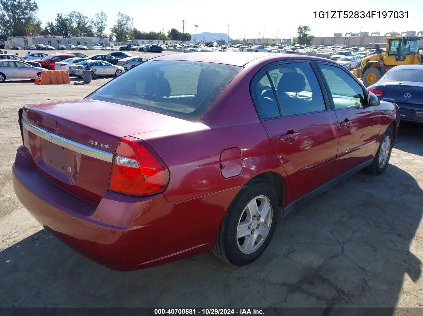 1G1ZT52834F197031 2004 Chevrolet Malibu Ls