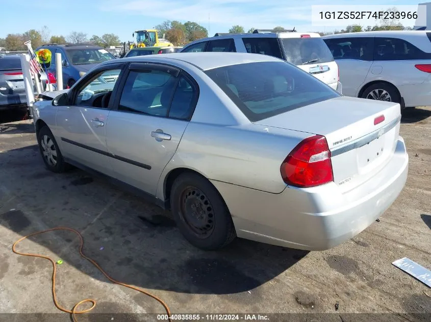 2004 Chevrolet Malibu VIN: 1G1ZS52F74F233966 Lot: 40835855