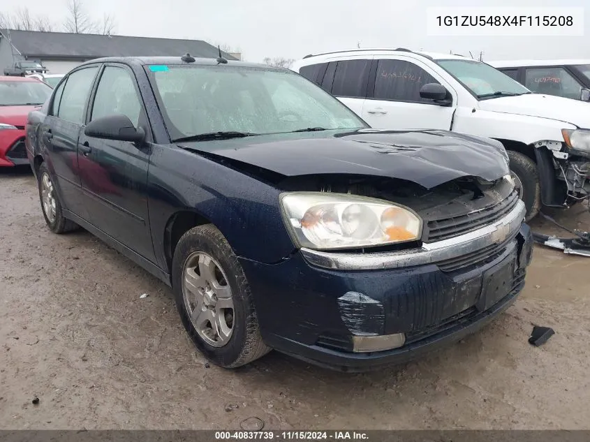 2004 Chevrolet Malibu Lt VIN: 1G1ZU548X4F115208 Lot: 40837739