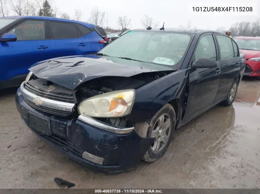 2004 Chevrolet Malibu Lt VIN: 1G1ZU548X4F115208 Lot: 40837739