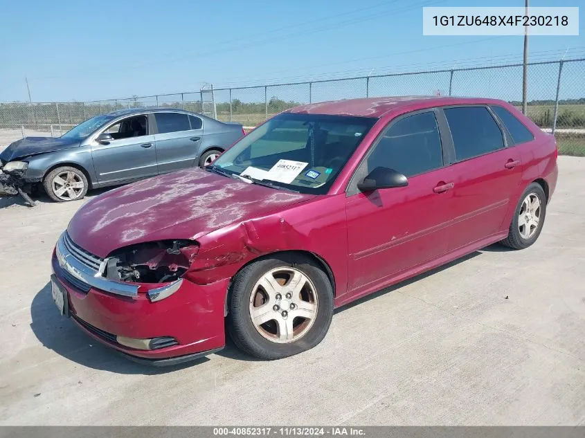 2004 Chevrolet Malibu Maxx Lt VIN: 1G1ZU648X4F230218 Lot: 40852317