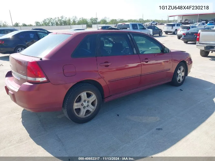 2004 Chevrolet Malibu Maxx Lt VIN: 1G1ZU648X4F230218 Lot: 40852317