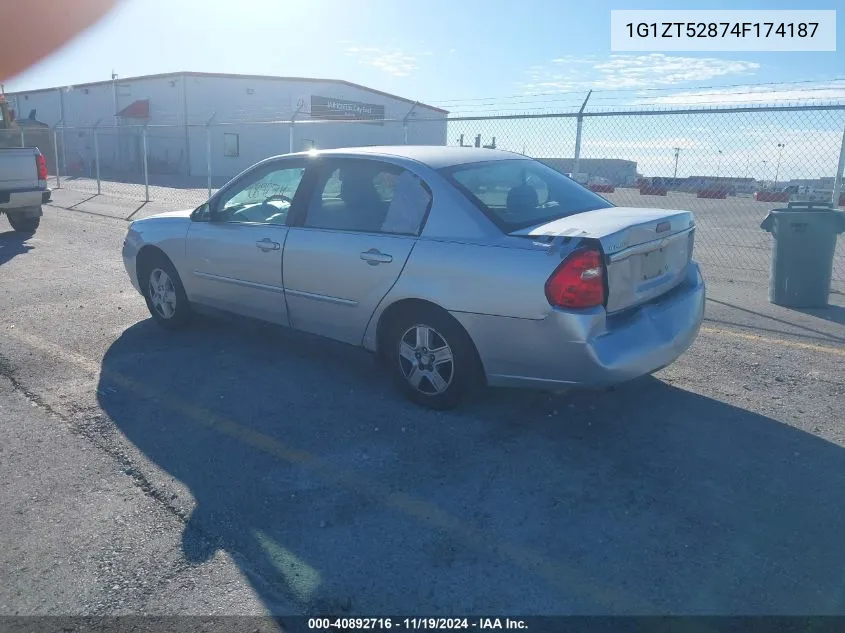 2004 Chevrolet Malibu Ls VIN: 1G1ZT52874F174187 Lot: 40892716