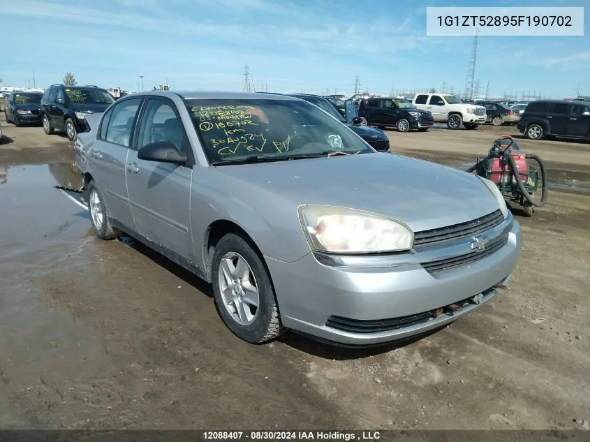 2005 Chevrolet Malibu VIN: 1G1ZT52895F190702 Lot: 12088407