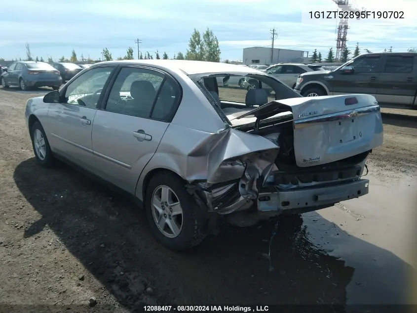 2005 Chevrolet Malibu VIN: 1G1ZT52895F190702 Lot: 12088407