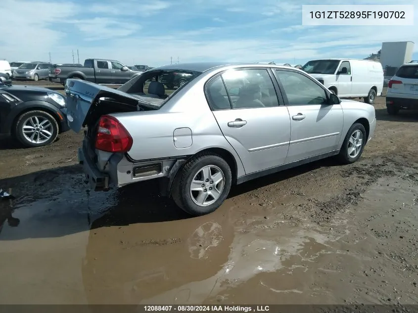 2005 Chevrolet Malibu VIN: 1G1ZT52895F190702 Lot: 12088407