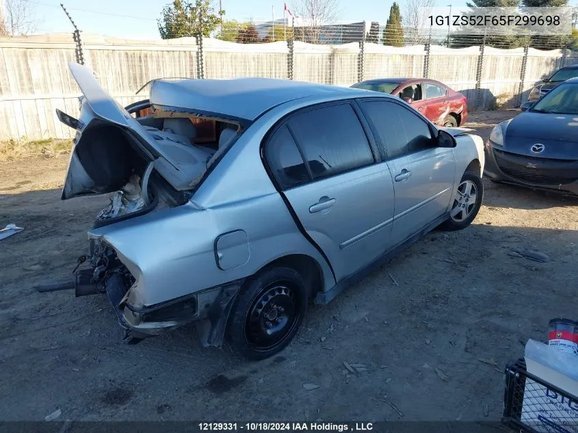 2005 Chevrolet Malibu VIN: 1G1ZS52F65F299698 Lot: 12129331