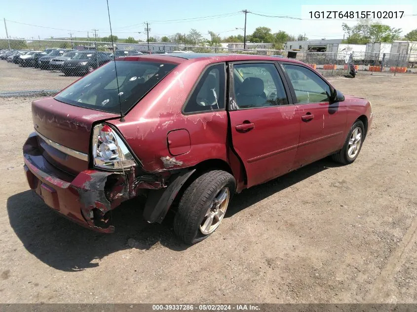 1G1ZT64815F102017 2005 Chevrolet Malibu Maxx Ls