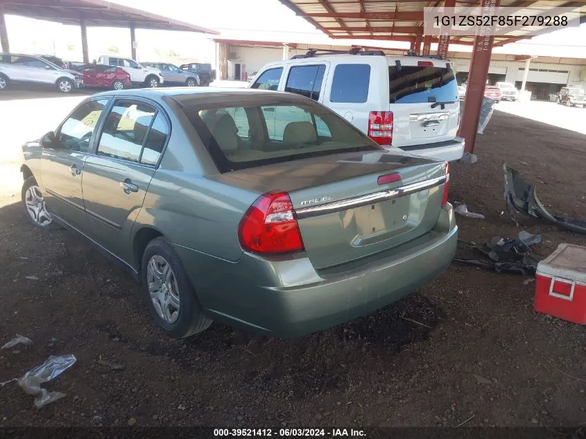 2005 Chevrolet Malibu VIN: 1G1ZS52F85F279288 Lot: 39521412