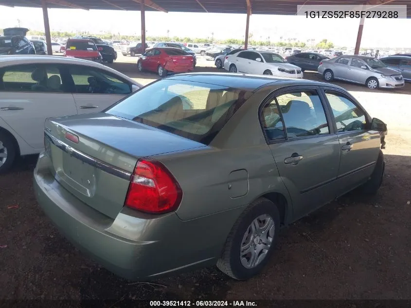 2005 Chevrolet Malibu VIN: 1G1ZS52F85F279288 Lot: 39521412