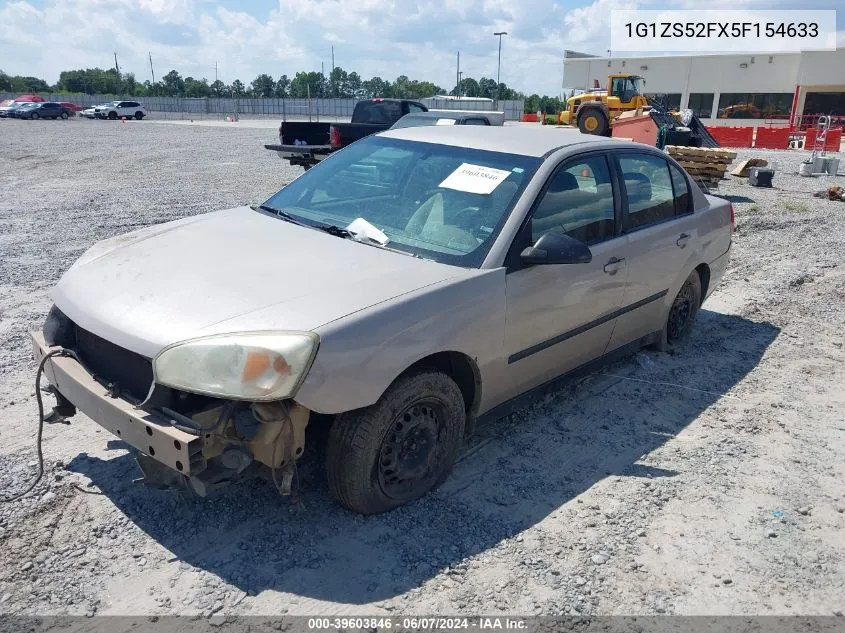 2005 Chevrolet Malibu VIN: 1G1ZS52FX5F154633 Lot: 39603846