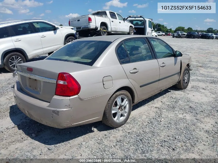 2005 Chevrolet Malibu VIN: 1G1ZS52FX5F154633 Lot: 39603846