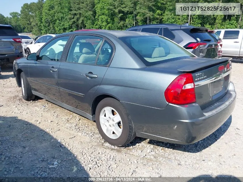 2005 Chevrolet Malibu Ls VIN: 1G1Z1T52825F25617 Lot: 39633736