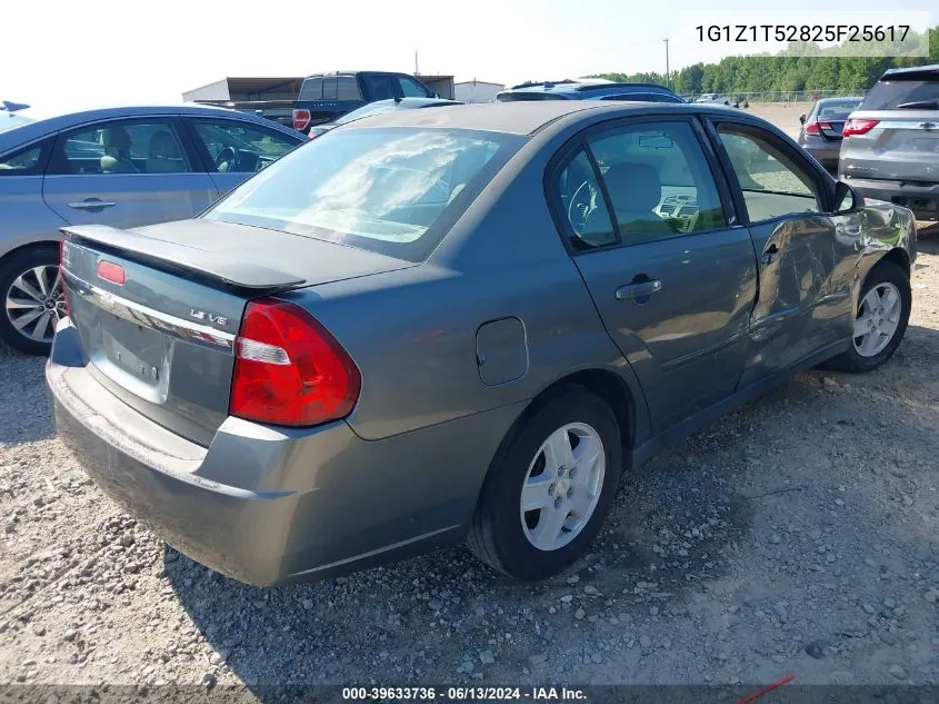 2005 Chevrolet Malibu Ls VIN: 1G1Z1T52825F25617 Lot: 39633736