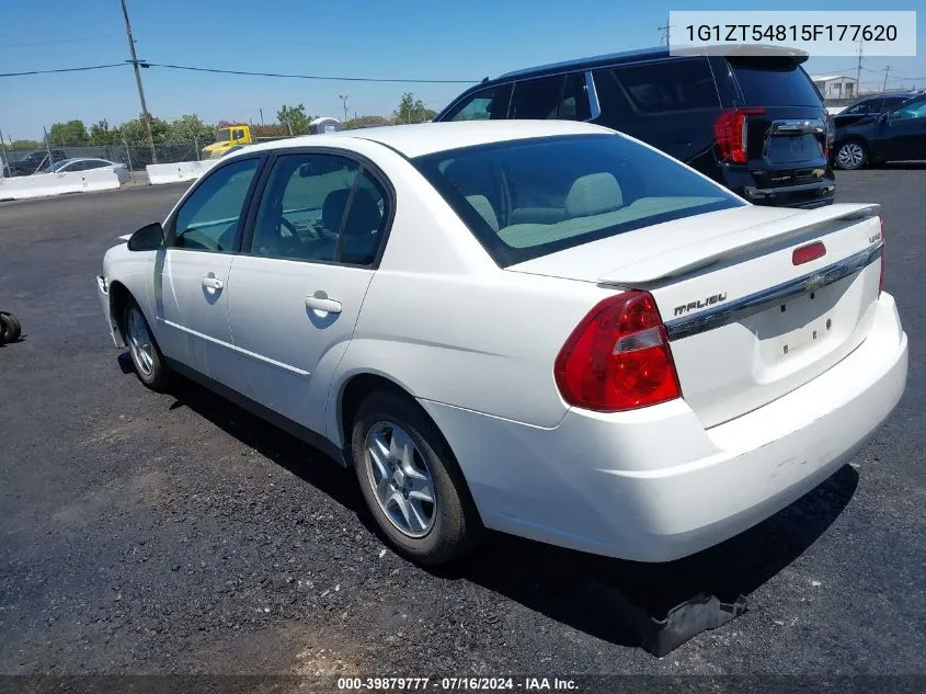 2005 Chevrolet Malibu Ls VIN: 1G1ZT54815F177620 Lot: 39879777