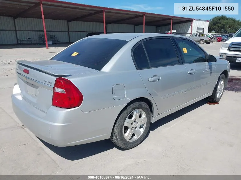 2005 Chevrolet Malibu Lt VIN: 1G1ZU54845F101550 Lot: 40108674