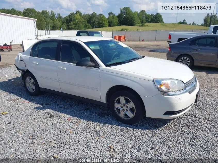 2005 Chevrolet Malibu Ls VIN: 1G1ZT54855F118473 Lot: 40129541