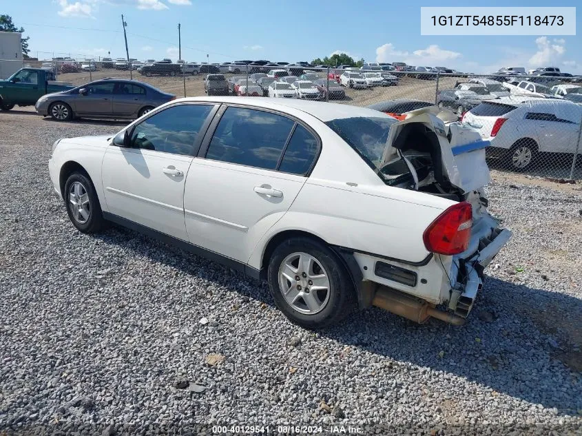 2005 Chevrolet Malibu Ls VIN: 1G1ZT54855F118473 Lot: 40129541