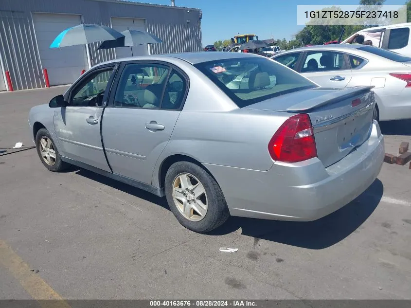 2005 Chevrolet Malibu Ls VIN: 1G1ZT52875F237418 Lot: 40163676