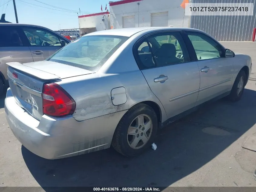 2005 Chevrolet Malibu Ls VIN: 1G1ZT52875F237418 Lot: 40163676