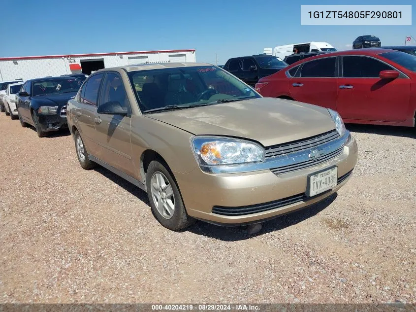 2005 Chevrolet Malibu Ls VIN: 1G1ZT54805F290801 Lot: 40204219