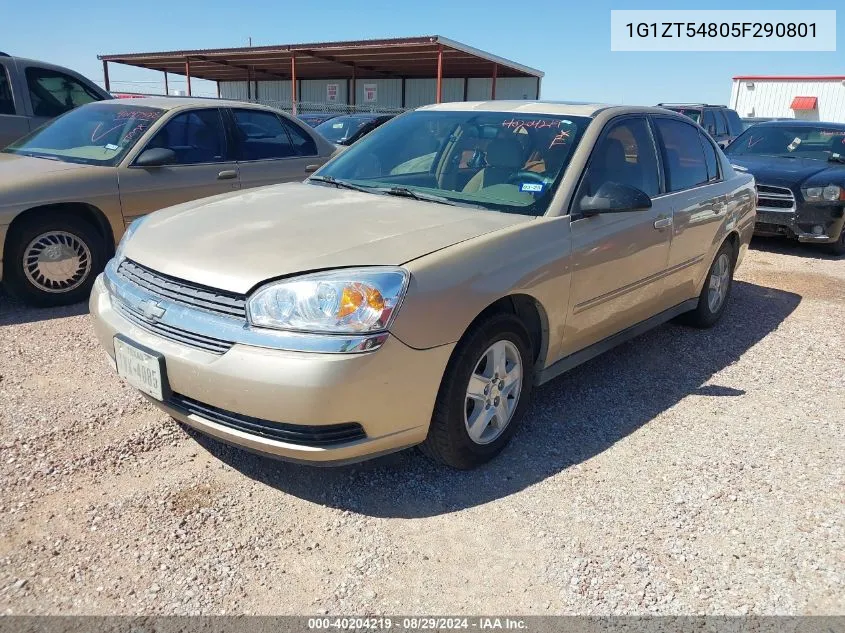 2005 Chevrolet Malibu Ls VIN: 1G1ZT54805F290801 Lot: 40204219