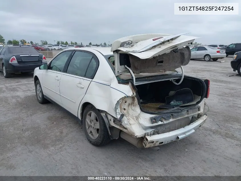 2005 Chevrolet Malibu Ls VIN: 1G1ZT54825F247254 Lot: 40223110