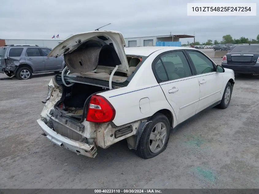 2005 Chevrolet Malibu Ls VIN: 1G1ZT54825F247254 Lot: 40223110